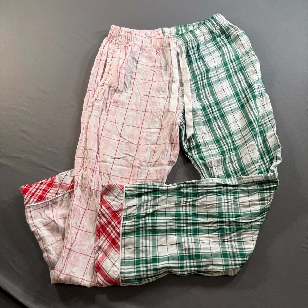 Victoria’s Secret Patchwork Plaid Pajama Pants Women’s M Holiday Christmas